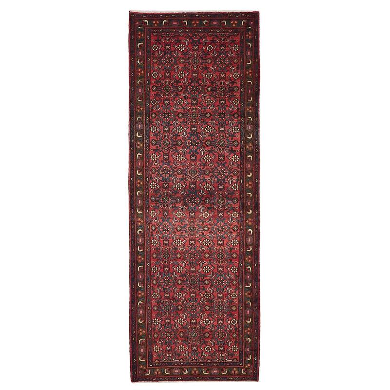 ECARPETGALLERY Hand-knotted Andelz Red Wool Rug - 3'7 x 10'9