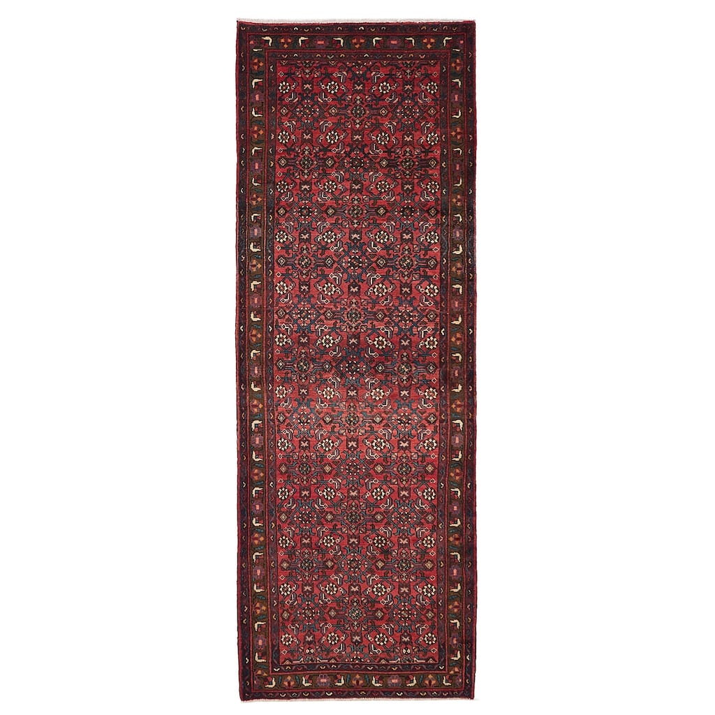 ECARPETGALLERY Hand-knotted Andelz Red Wool Rug - 3'7 x 10'9