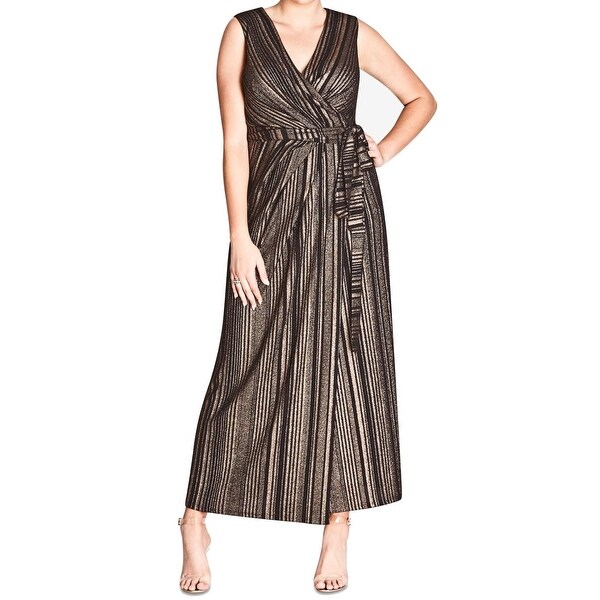 city chic black wrap dress