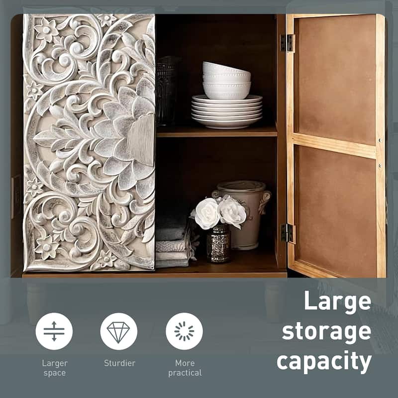 PHI VILLA 2-Door Buffet & Sideboard Antique Storage Cabinet