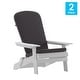 preview thumbnail 44 of 44, Indoor/Outdoor Folding Adirondack Chairs with Cushions - Set of 2 - 30.25"W x 34"D x 37"H