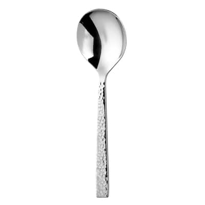 Oneida 18/0 Stainless Steel Chef's Table Hammered Bouillon Spoons (Set of 12)