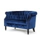 preview thumbnail 15 of 54, Milani Velvet Tufted Scroll Arm Loveseat by Christopher Knight Home