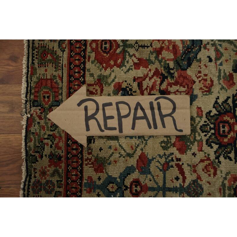 Hand Knotted Oriental 100% Wool Carpet Traditional Floral Beige & Ivories Senneh Area Rug - 6' 2'' X 3' 9''