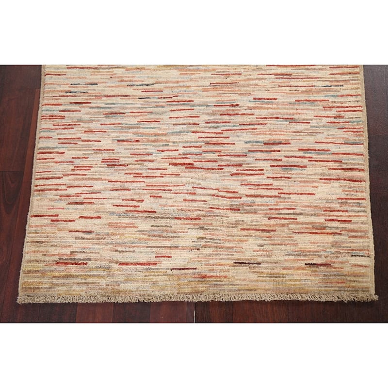 Contemporary Wool Gabbeh Kashkoli Oriental Area Rug Handmade Carpet - 2'9" x 4'0"
