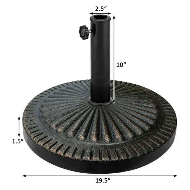 Heavy-Duty Outdoor Stand Bronze Umbrella Base