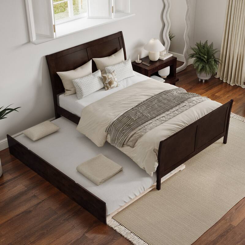 Portland Full Size Platform Bed with Matching Footboard & Trundle
