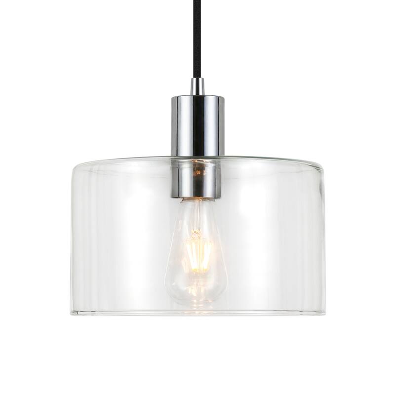 Henri Hand-Blown Metal/Glass Pendant