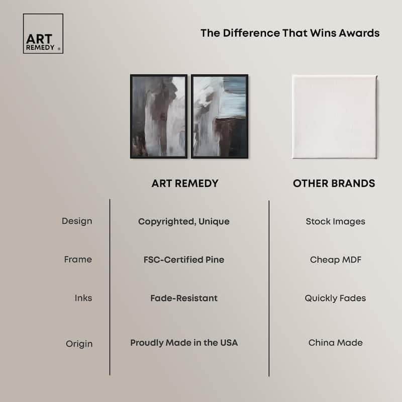 Monochrome Mood I Canvas Set of 2 by Art Remedy