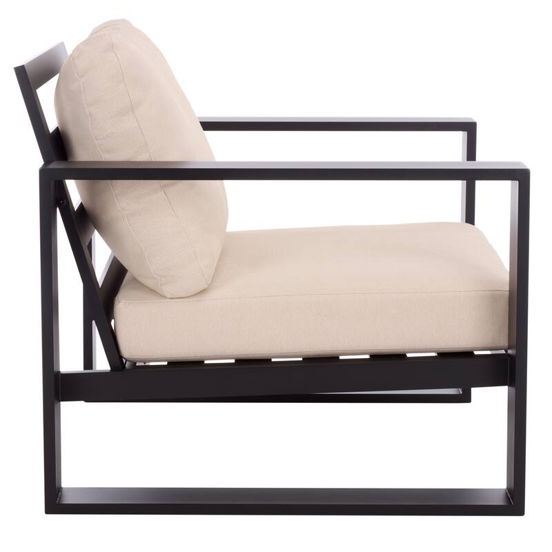 SAFAVIEH Outdoor Living Fash Aluminum Chair (Set of 2) - 36"W x 34"D x 30"H