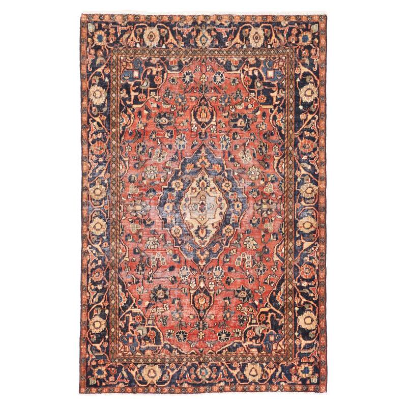 ECARPETGALLERY Hand-knotted Antalya Vintage Dark Copper Wool Rug - 4'2 x 6'7