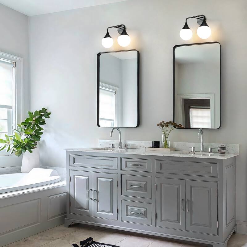 Dimmable Vanity Light with Clear Glass Shade