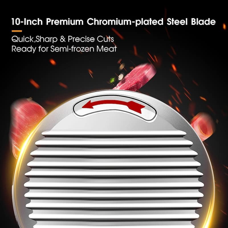 Meat Slicer Machine10 inch Commercial Meat Slicer 240W Semi-Auto Foody Slicer - 10 inch Slicer
