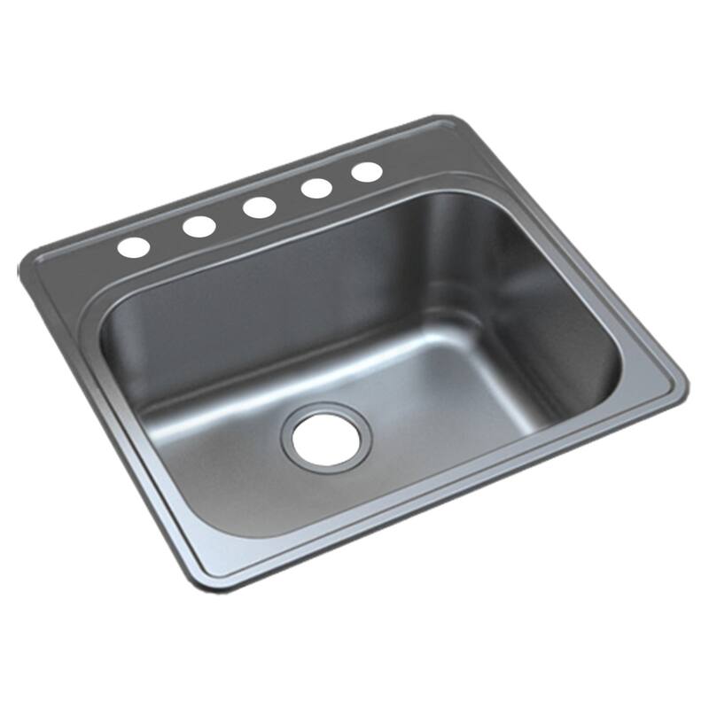 Transolid Meridian Stainless Steel 25-in x 22-in x 12-in Laundry Sink - 5