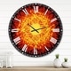 preview thumbnail 8 of 8, Designart 'Everlasting Straw Flower on Black' Oversized Floral Wall CLock