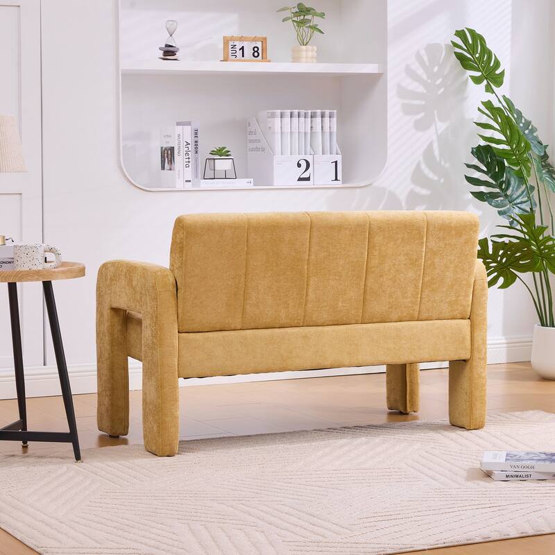 Modern Double Armchair Living Room & Bedroom Compact Upholstered Sofa Leisure Sofa