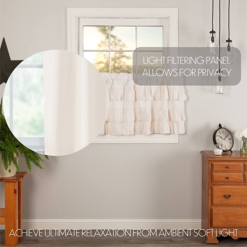 Simple Life Flax Ruffled Tier Set of 2 - 24x36 - Light Creme