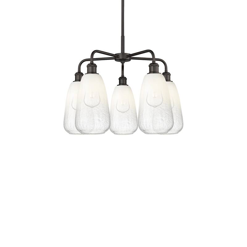 Innovations Lighting 516-5CR-19-25 Brookhaven Almond Chandelier - Oil Rubbed Bronze / Opal