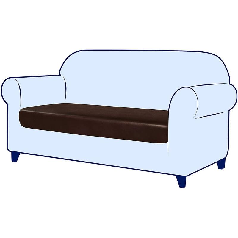 Subrtex 1-Piece PU Leather Chair Loveseat Sofa XL-Sofa Cushion Covers