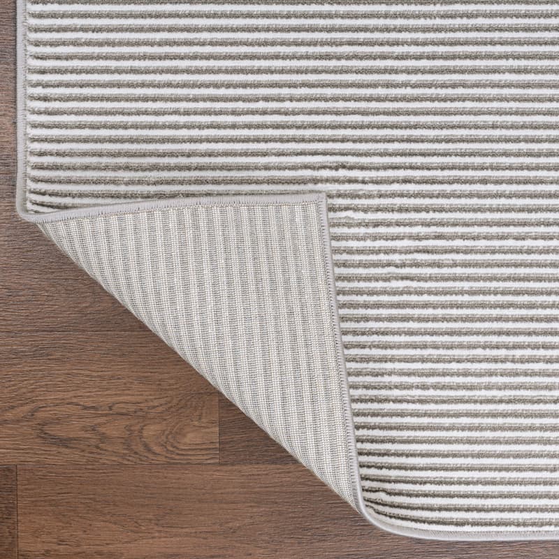JONATHAN Y Athens Modern Minimalist Pinstripe High-Low Rug