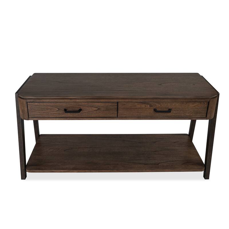 Magnussen Home Hallie Milk Chocolate and Dark Chocolate Rectangular Sofa Table - 54''W x 17''D x 28''H