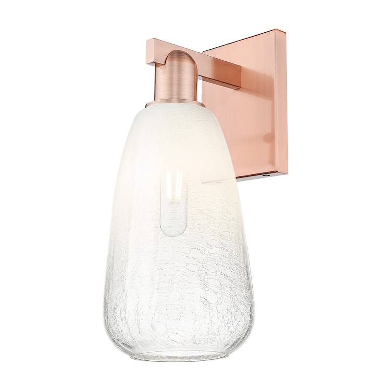 Innovations Lighting 716-1W-11-8 Brookhaven Almond Sconce Brookhaven - Antique Copper / Opal