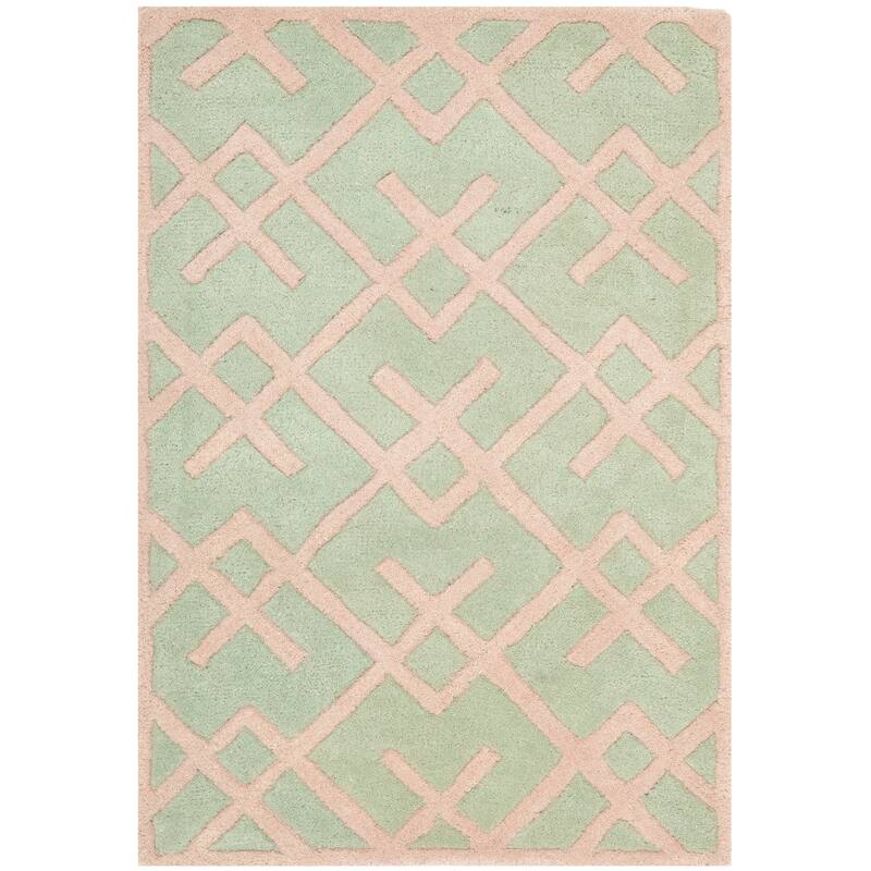 SAFAVIEH Handmade Chatham Ulya Modern Moroccan Wool Rug - 2' x 3' - Green