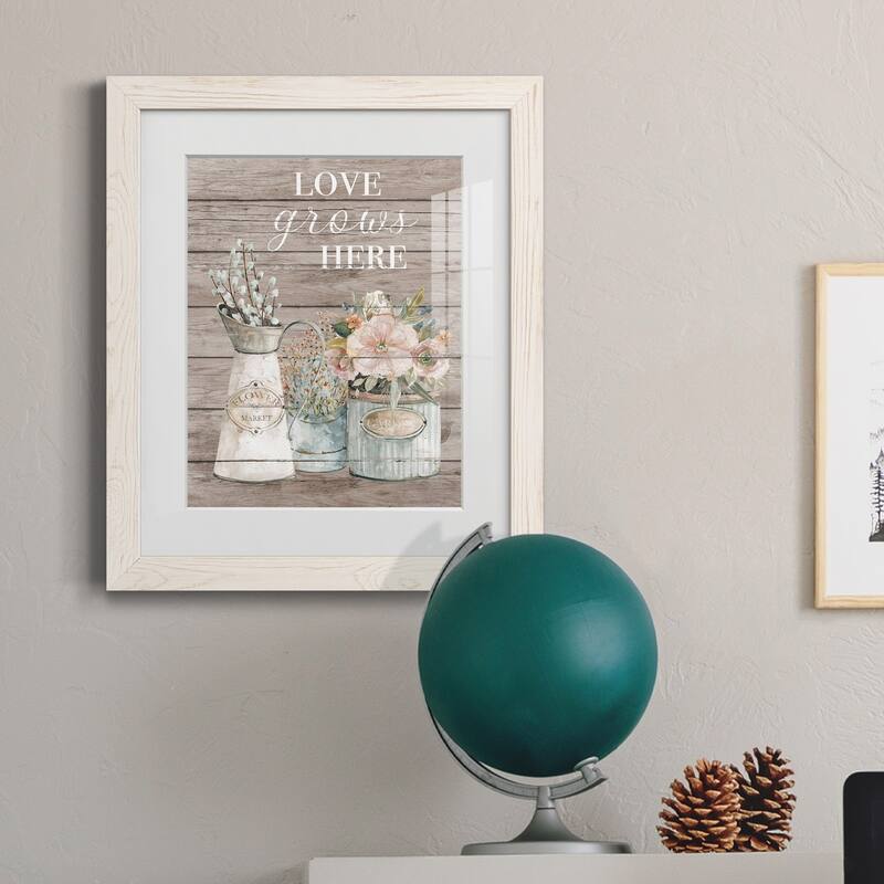 Love Grows Here-Premium Framed Print - Ready to Hang