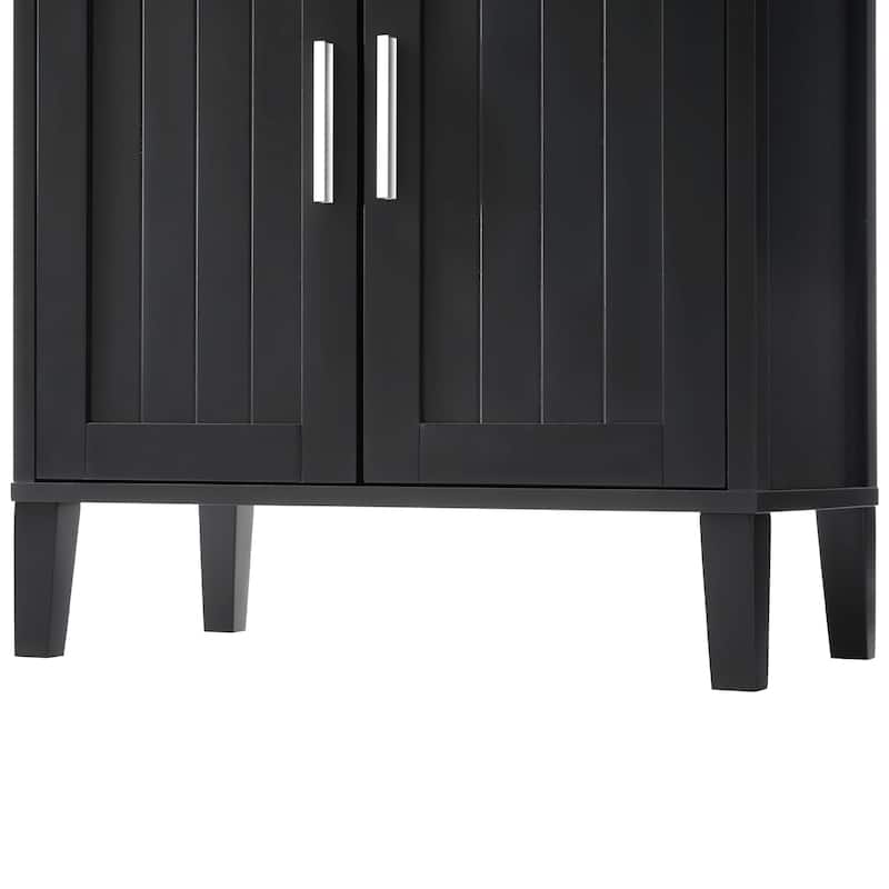 GDFStudio - Johnny 70.9" Modern Freestanding Tall Bathroom Storage Cabinet with Drawer, Adjustable Shelves & Soft-Close Doors