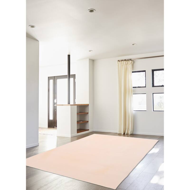 ECARPETGALLERY Machine Woven Lotus Mod Ivory Polypropylene Rug - 6'0 x 9'0