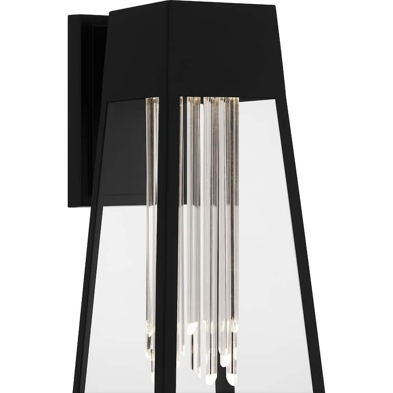 Guinn Integrated LED Matte Black Outdoor Wall Lantern