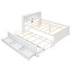 preview thumbnail 14 of 14, Full Size Platform Bed with Multi-functional Headboard, USB Ports, Twin Trundle, and 3 Storage Drawers