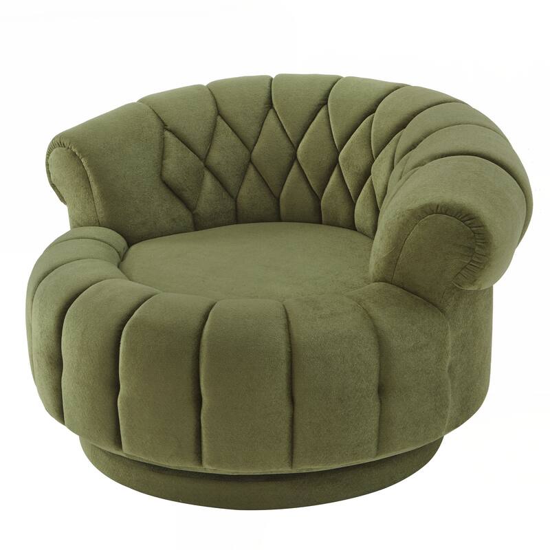 Accent Chair 360°Swivel Chair Sofa Barrel Swivel Chair Round Club Chair