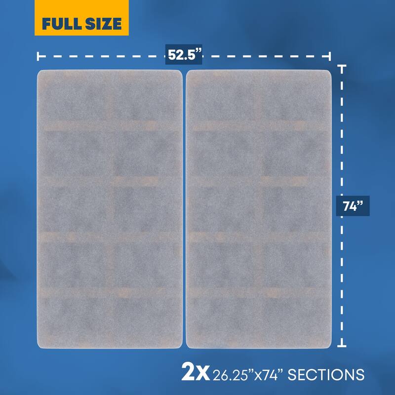 Onetan, 1.5" Split Fully Assembled Bunkie Board for Mattress/Bed Support - Full