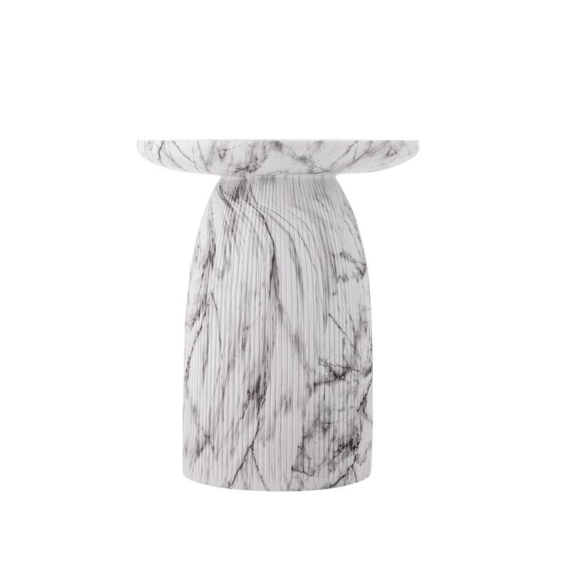 Christopher Knight Home - Aurelia Outdoor Marble-Effect MGO Side Table - Marble Effect