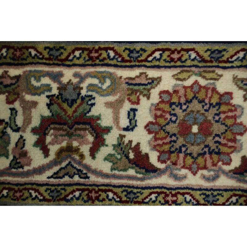 Hand Knotted Oriental 100% Wool Carpet Traditional All-Over Red Agra Area Rug - 5' 9'' X 4' 0''