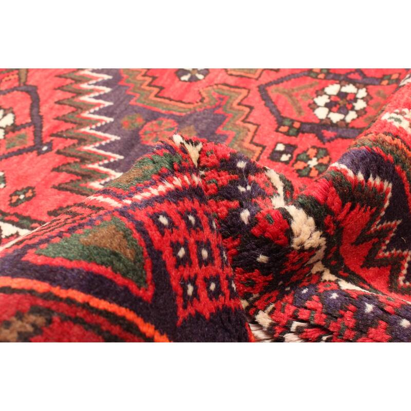 ECARPETGALLERY Hand-knotted Andelz Red Wool Rug - 4'2 x 6'7