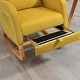 preview thumbnail 27 of 59, High back Upholstered Accent Rocking Chair Nursery Chair With Retractable Footrest