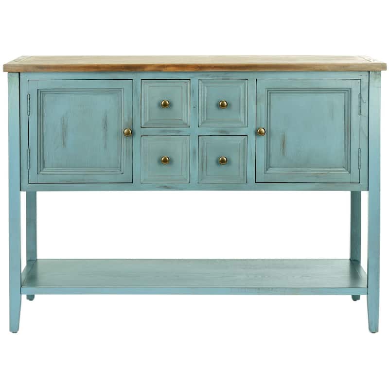 SAFAVIEH Milenija Oak Finish Storage Sideboard - 45.7" x 15" x 34" - 17Wx48Dx22H