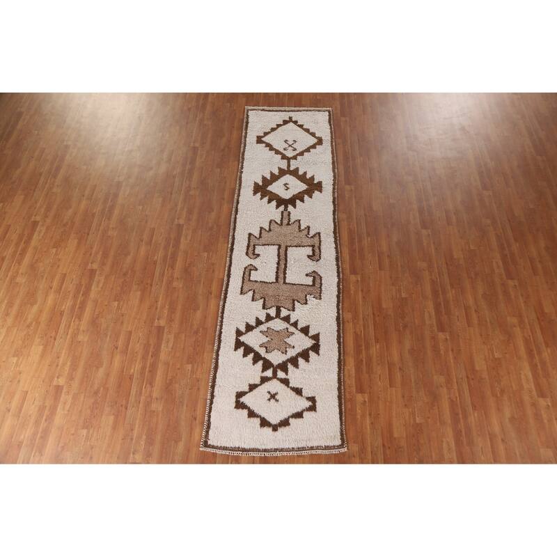 Anatolian Turkish Runner Rug Handmade Oriental Wool Carpet - 3'2"x 11'7"