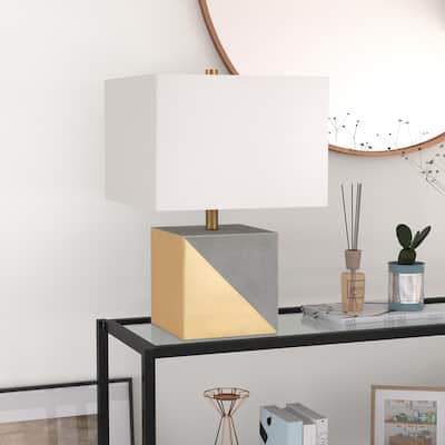 Carson Carrington Saitaniemi Gold Dipped Concrete Table Lamp