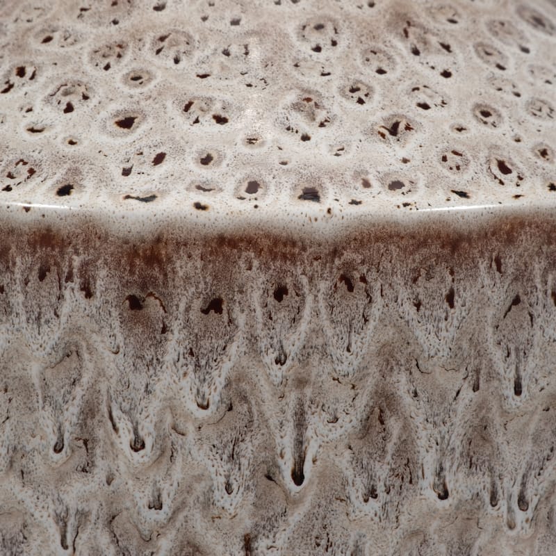 Sagebrook Home Exquisite Stoneware Truman Large Lidded Jar - Elegant Vase for Modern Home Decor