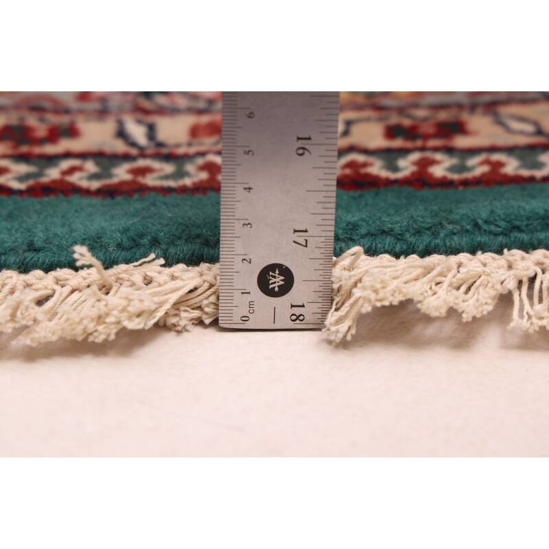 ECARPETGALLERY Hand-knotted Finest Agra Jaipur Dark Green Wool Rug - 8'2 x 8'0