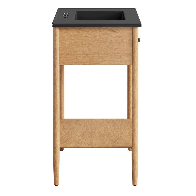 Zaire 18"/24"/30"/36"/48" Bathroom Vanity with Black Sink Top