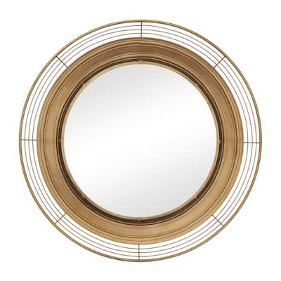 Metal Wall Mirror - Brown - Roche River Decor