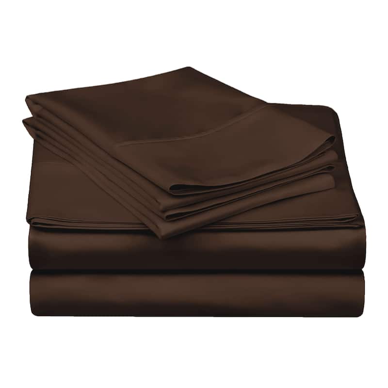 Superior Egyptian Cotton Sateen 300-Thread Count Solid Sheet Set- Split King