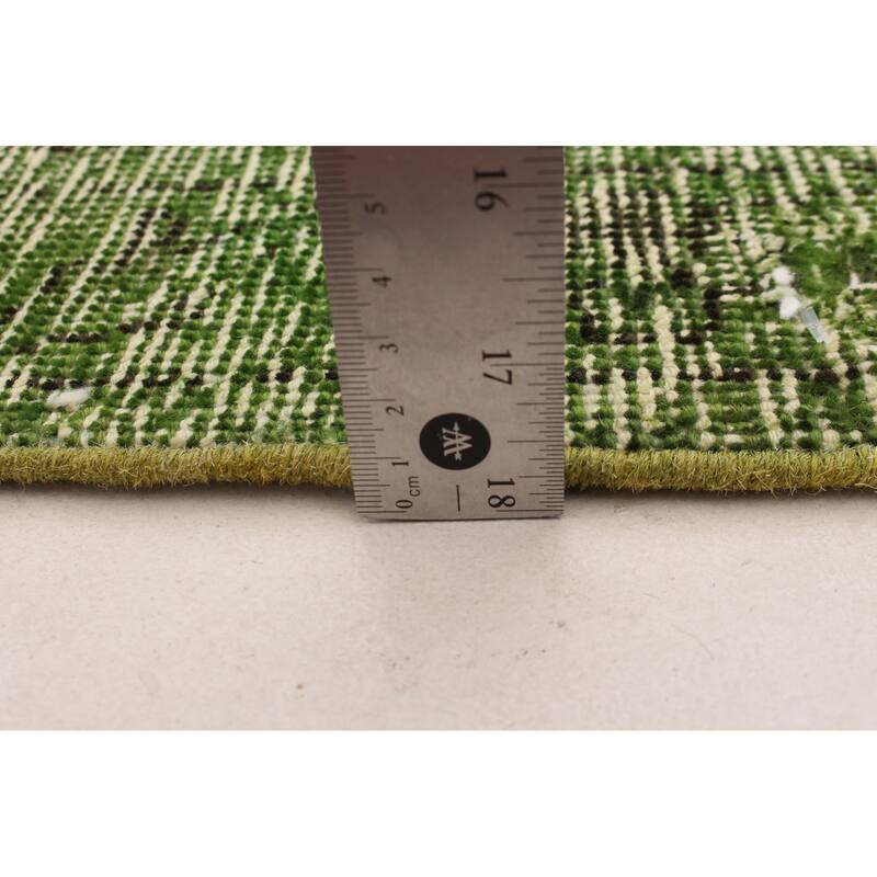 ECARPETGALLERY Hand-knotted Color Transition Lime Green Wool Rug - 10'1 x 12'1