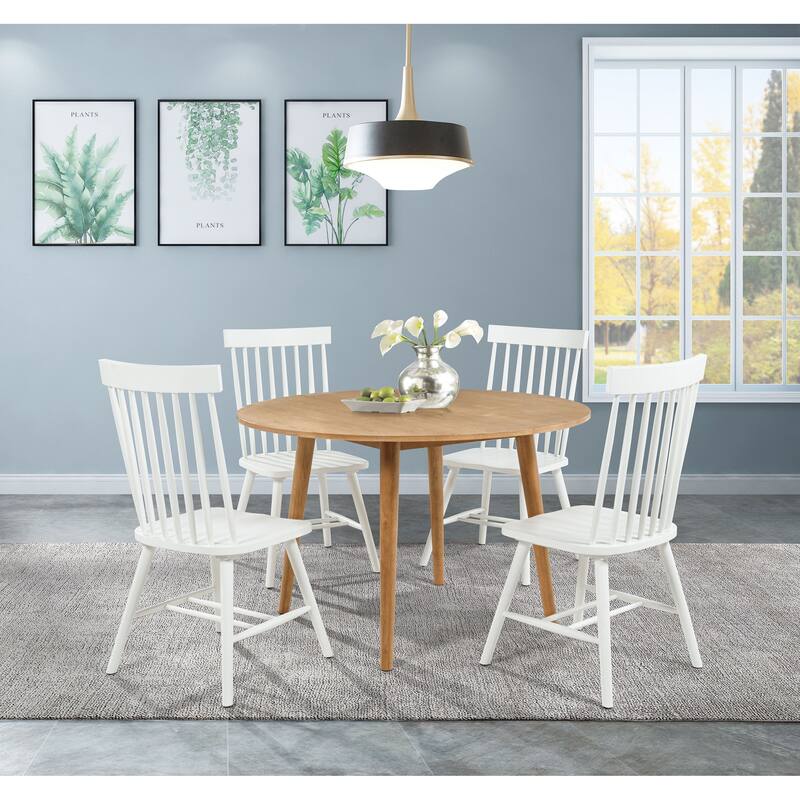 Andrews 5-piece Round Wood Dining Room Table Set