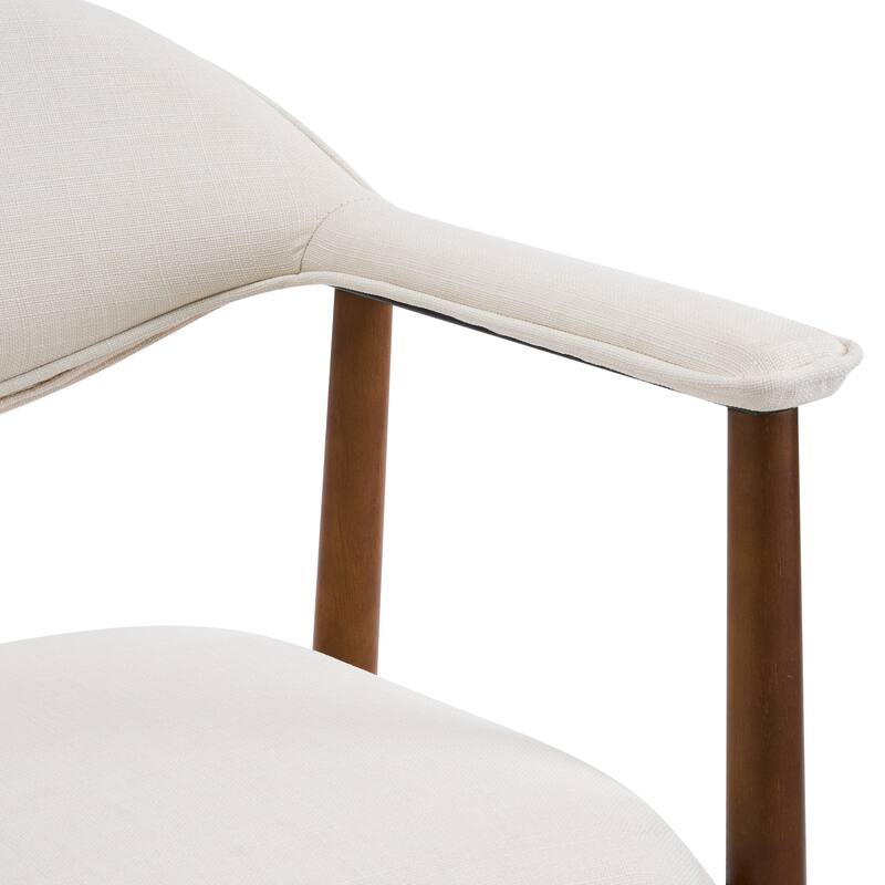 Christopher Knight Home - Modern Upholstered Rubber Wood Dining Chairs with Ergonomic Curved Back