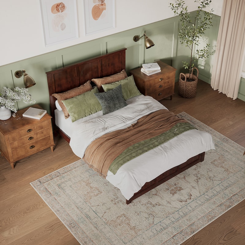 Madison Queen Low Profile Platform Bed with Matching Footboard